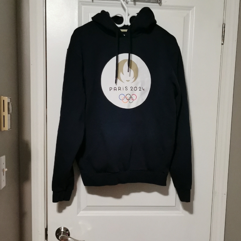 Men's Black Hoodie Olympic Paris 2024